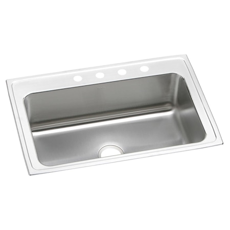 Elkay Lustertone Ss 33 X 22 X 10.1 Single Bowl Drop-In Sink With Quick-Clip DLRSQ3322104